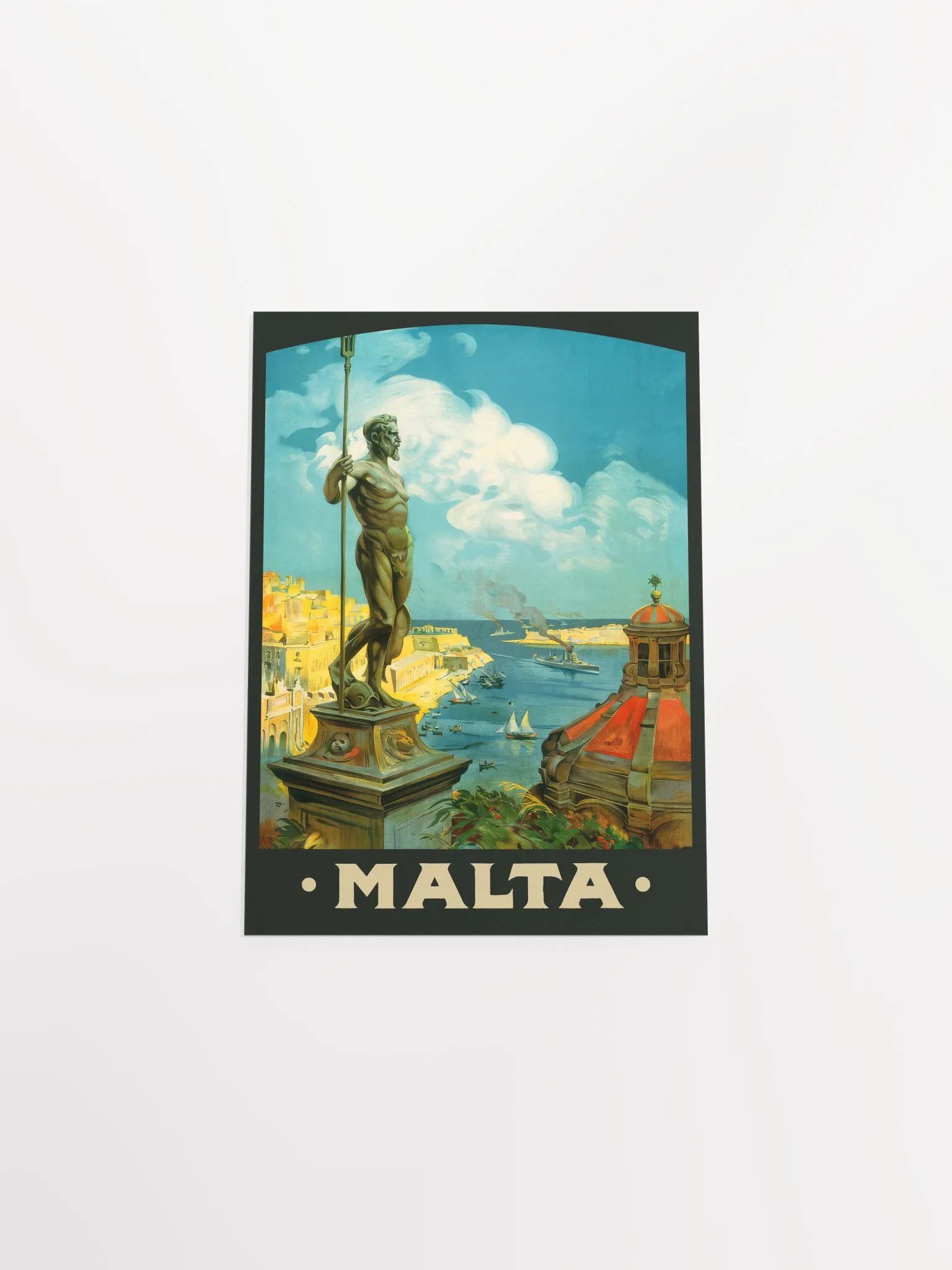 Malta, Valletta 1910s — retro travel poster, vintage travel art print, retro travel wall art, triptych wall art product image (11)
