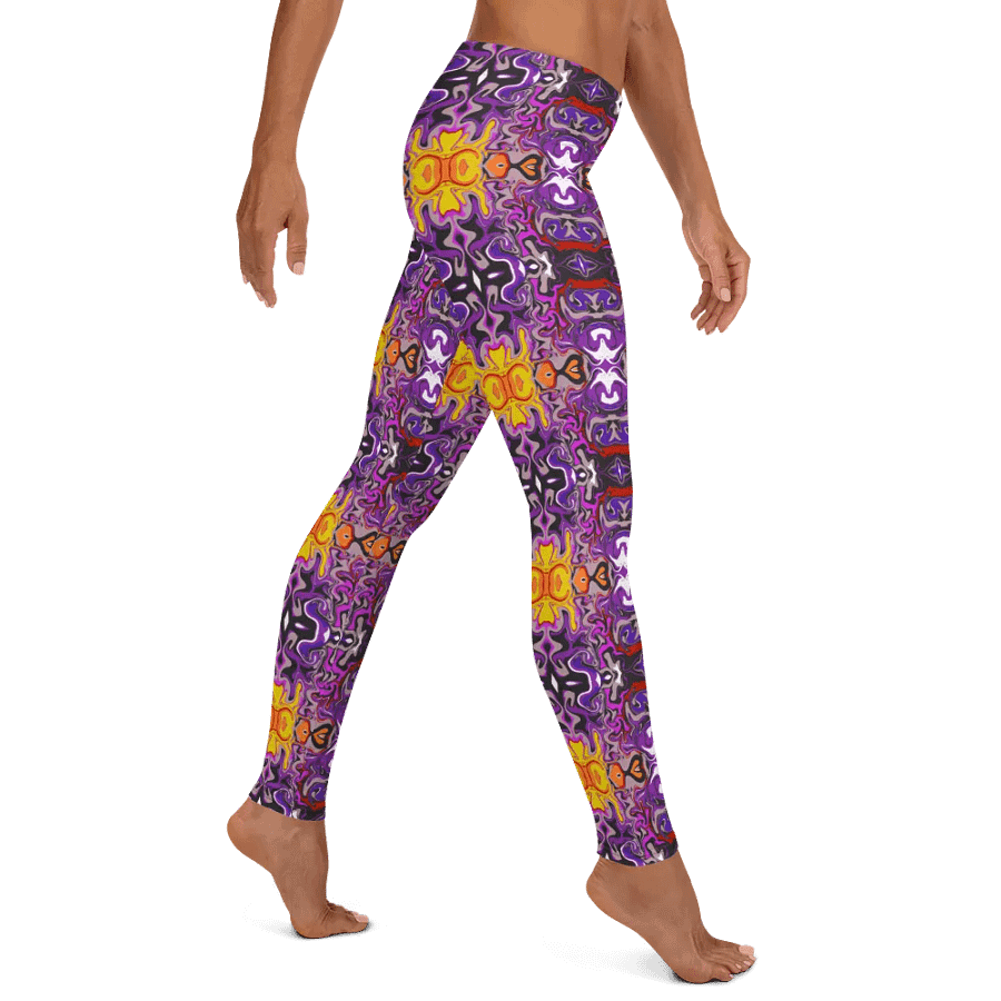 Purple African Inspired Symmetry Design Leggings product image (12)