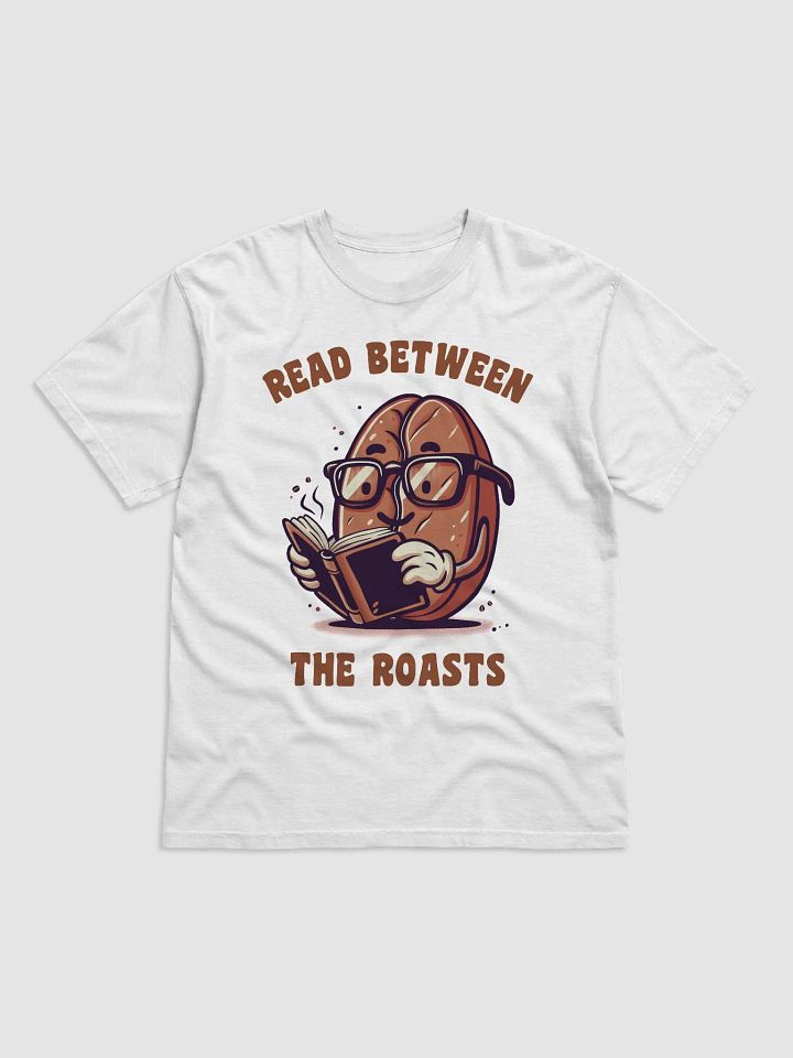 Hand-drawn runny retro coffee T-Shirt - Gift for coffee lovers and bookworms product image (2)