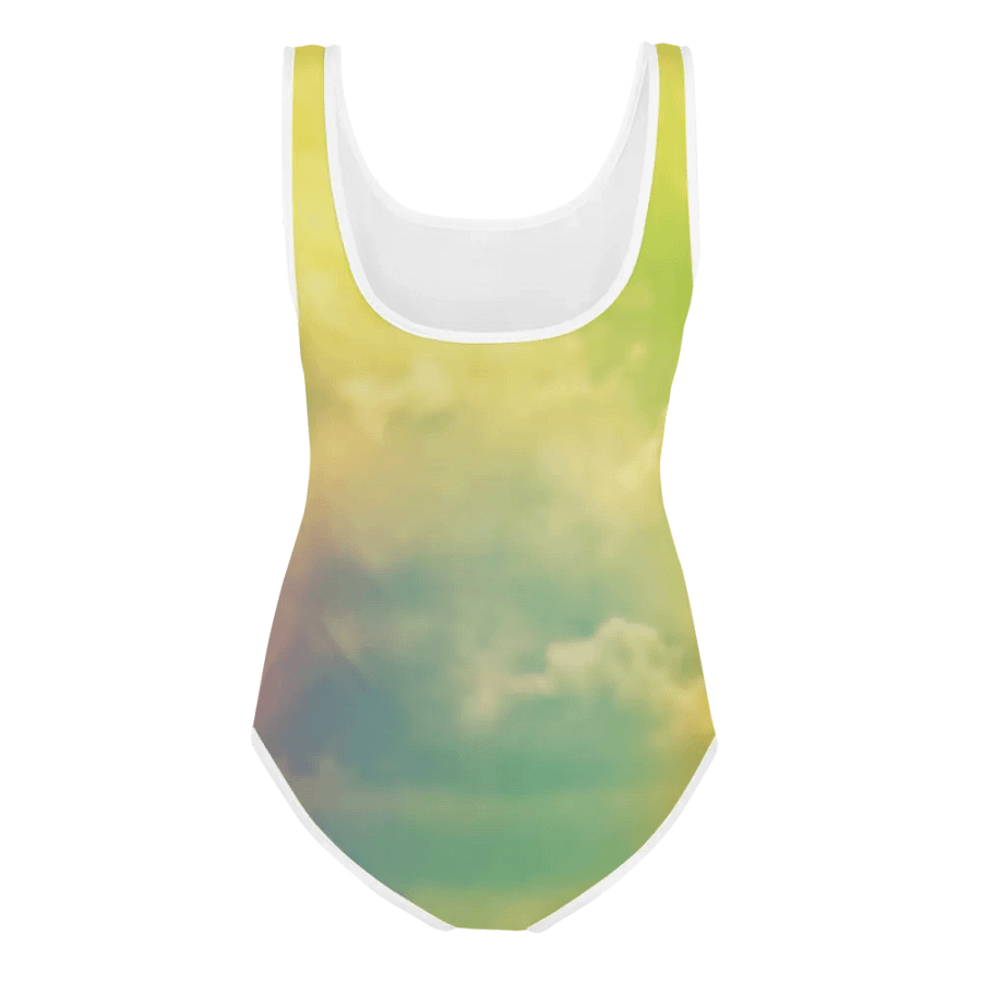 Blur cloud rainbow Design Youth One Piece Swimsuit - V12 product image (2)