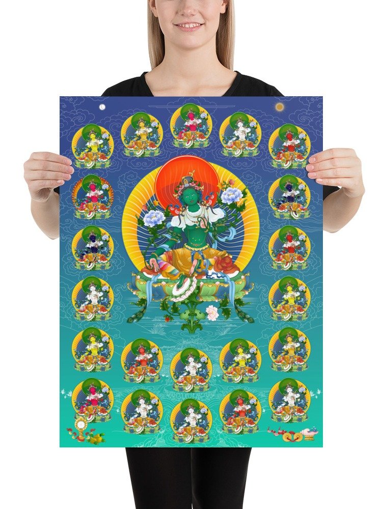 Twenty-one Taras thankga canvas print product image (3)