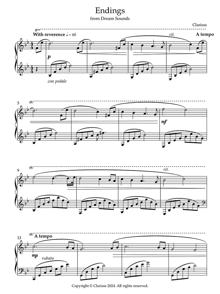 Endings - Sheet Music product image (1)