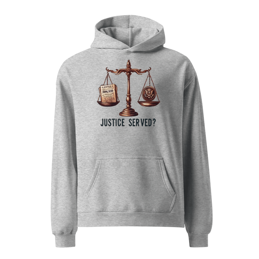 Justice Served? Unisex Oversized Hoodie product image (4)
