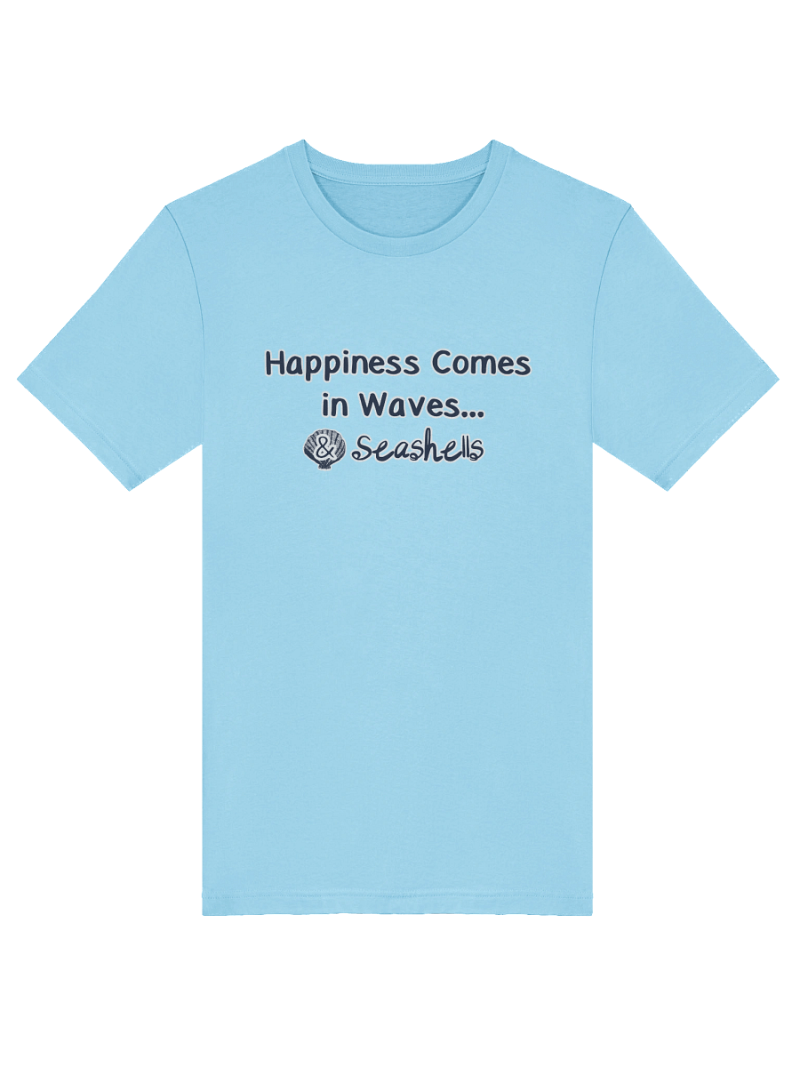 🌊 Happiness Comes in Waves...& Seashells | Coastal Beachcomber Tee | Monique Faella Designs™ product image (6)