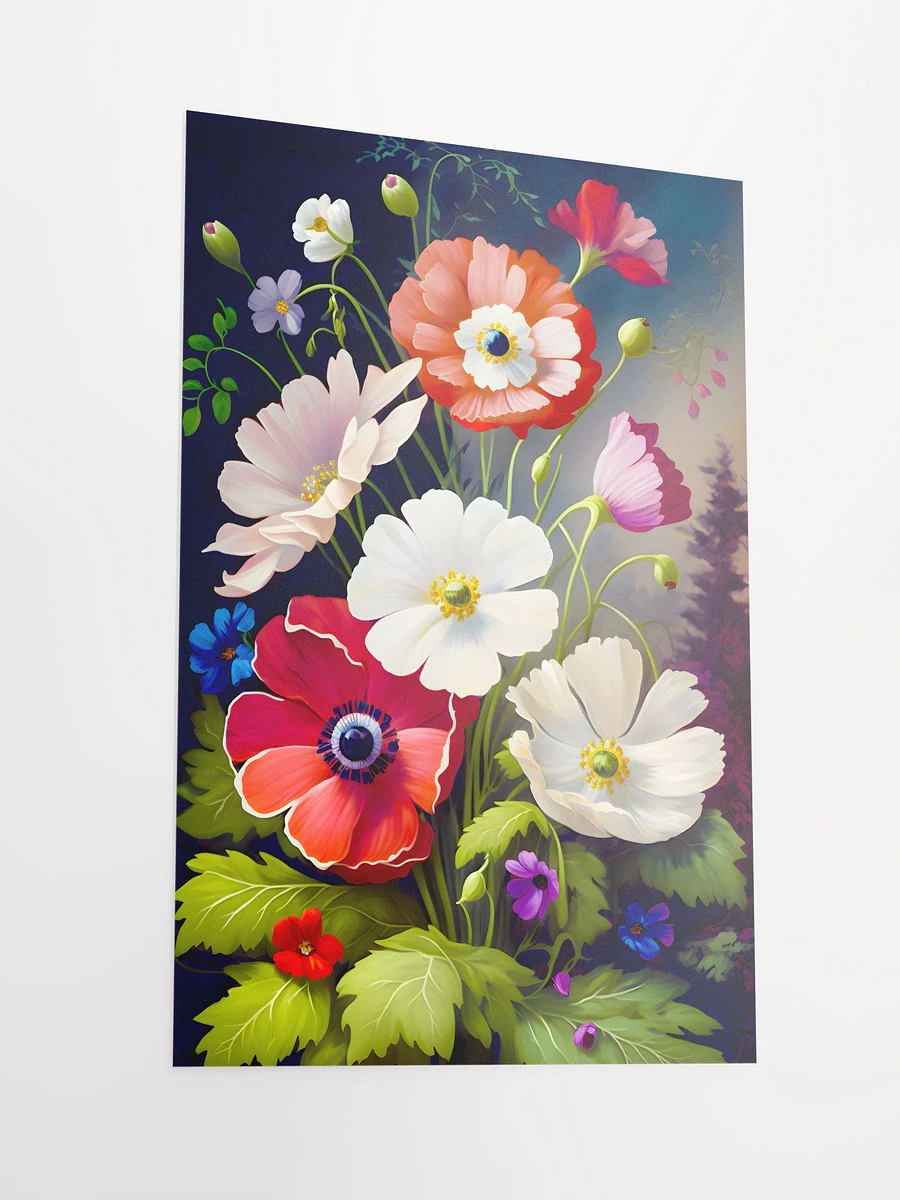 Bouquet of Anemones in Full Bloom Matte Poster product image (4)
