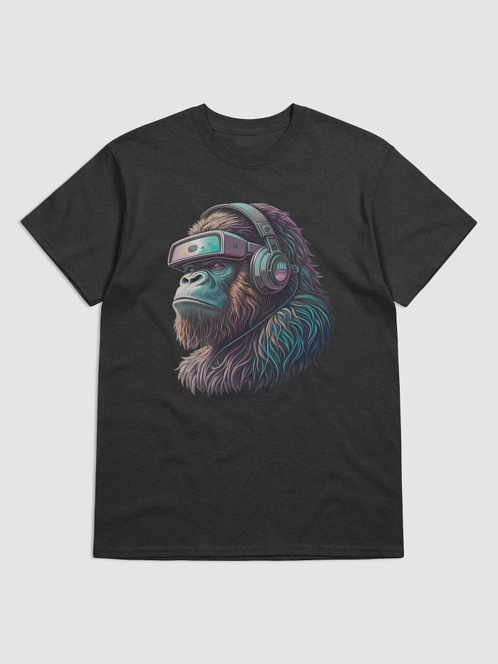 Cyberpunk Gorilla VR Headset T-Shirt – Futuristic Gaming Unisex Tee product image (1)
