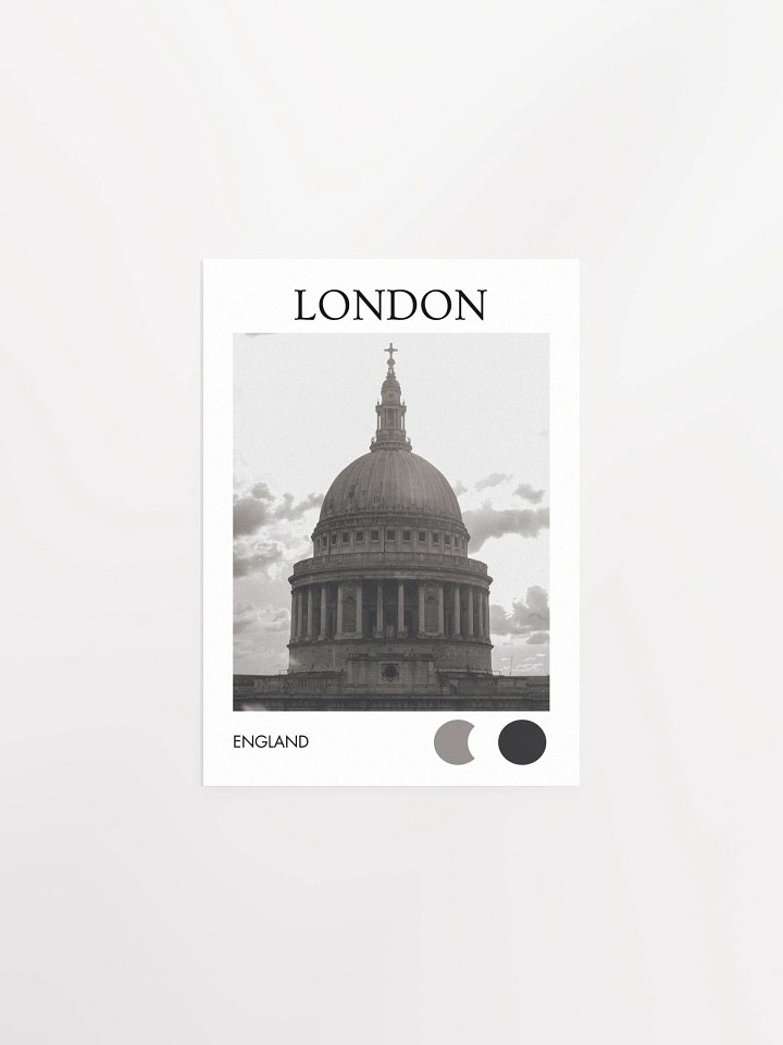 St. Paul's Dome - Black & White City Print product image (1)