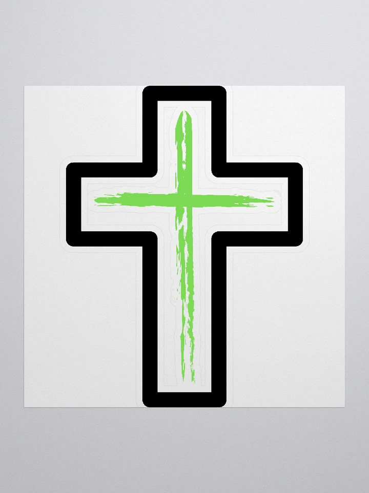 Green Cross With Boarder Sticker product image (2)