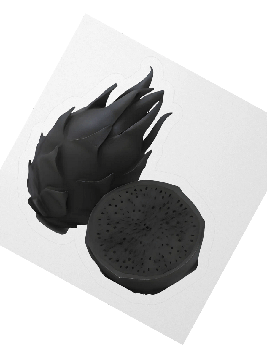 Dragon Fruit Black Matte Sticker product image (2)