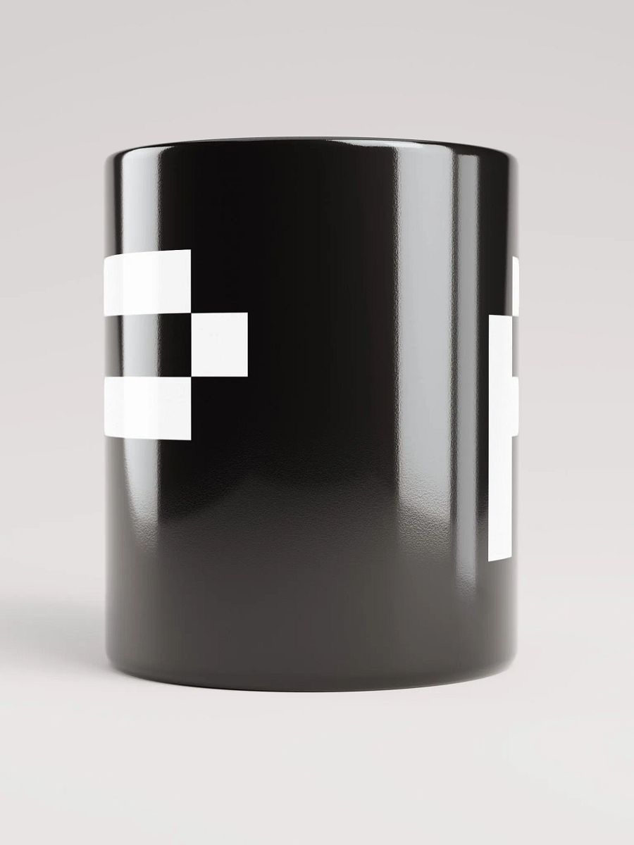 Pix Stitch 'P' Black Glossy Mug product image (3)