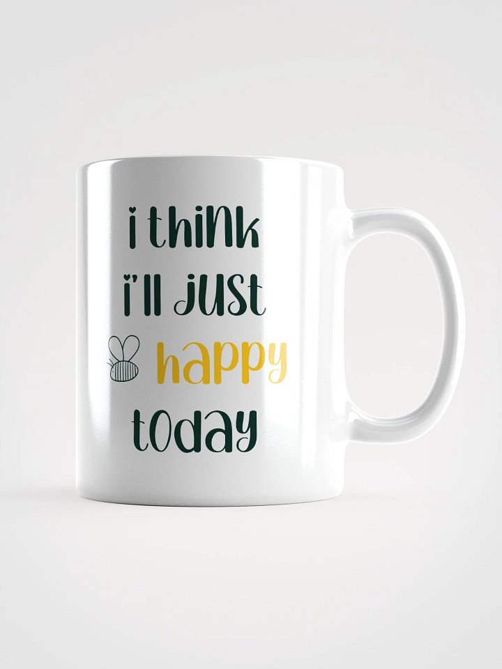 Bee Happy White Glossy Mug product image (1)