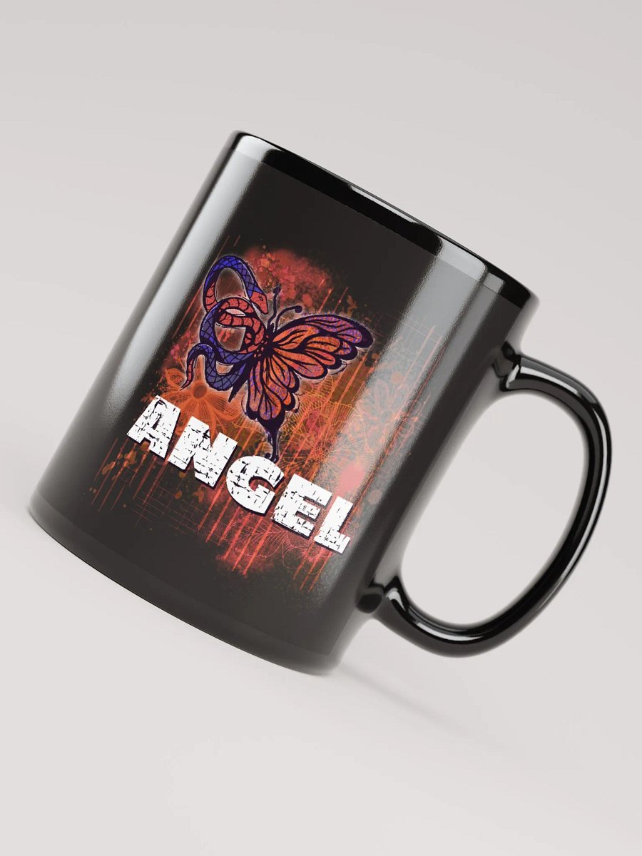 Black Mug Angel Distressed Snake Butterfly product image (7)