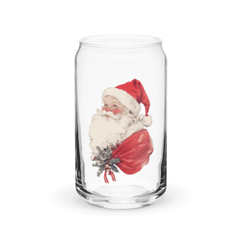 Jolly Santa Claus Can-Shaped Glass product image (2)