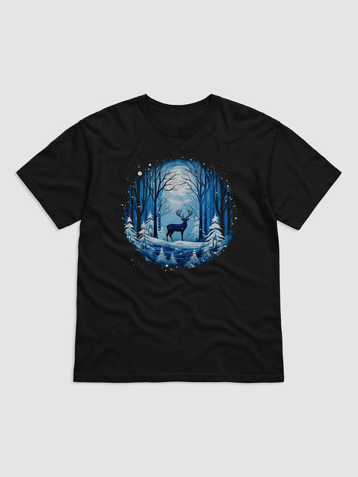 Majestic Deer In Winter Wonderland Forest T-shirt product image (1)