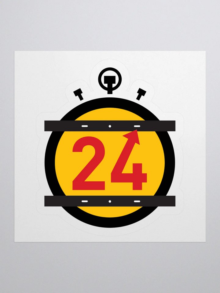 24 HOURS Logo Sticker product image (1)