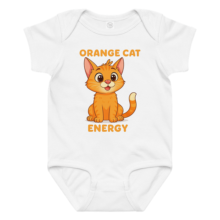 ORANGE CAT ENERGY BABY BODYSUIT product image (1)