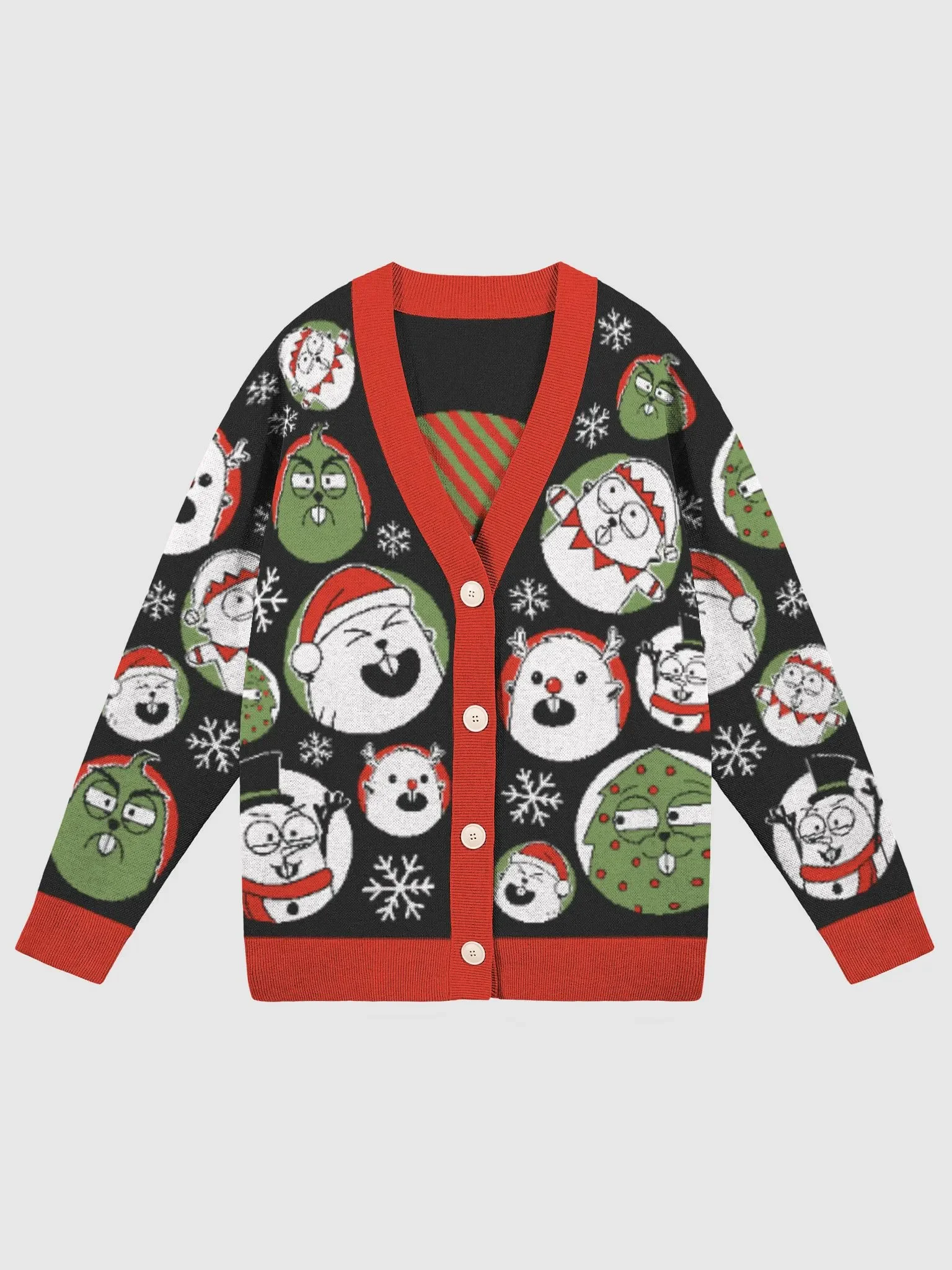 Knitted Button Up Holiday Sweater product image (1)