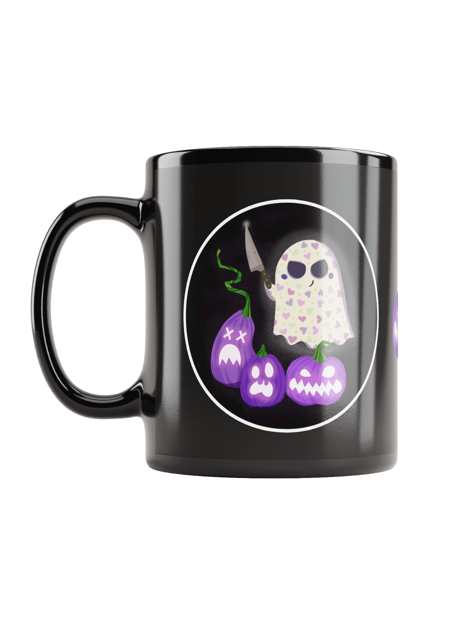 Little Ghost Pumpkin Carver - Black Ceramic Mug product image (7)