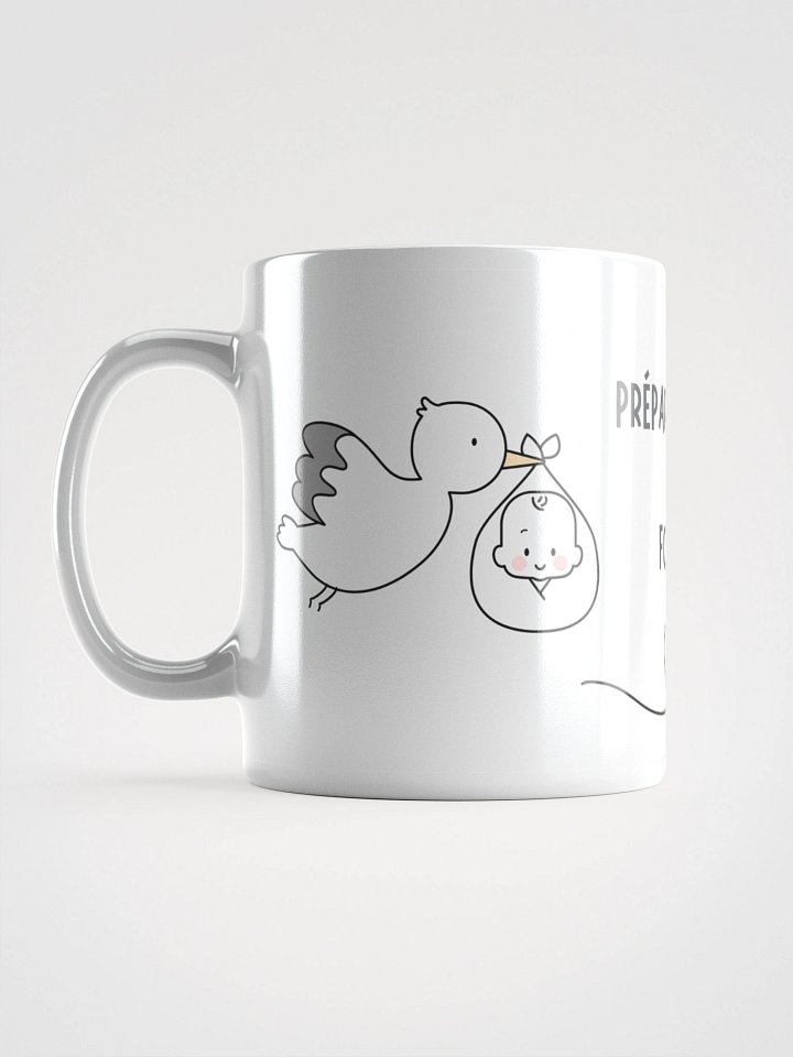 Mug Blanc - Préparez-Vous à Fondre - Cigogne Annonce Naissance - Cadeau Original product image (2)
