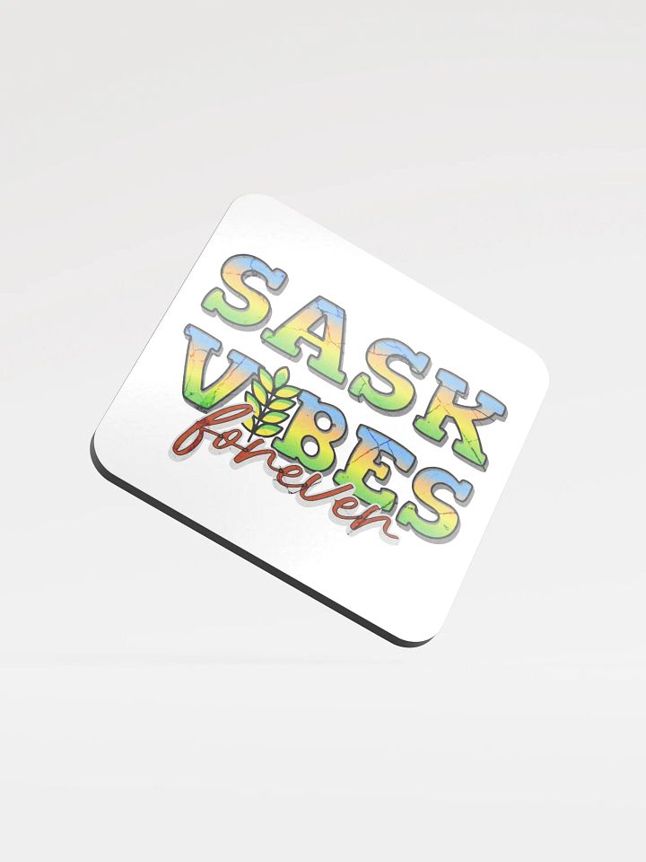 Sask Vibes Forever Cork Coaster product image (2)