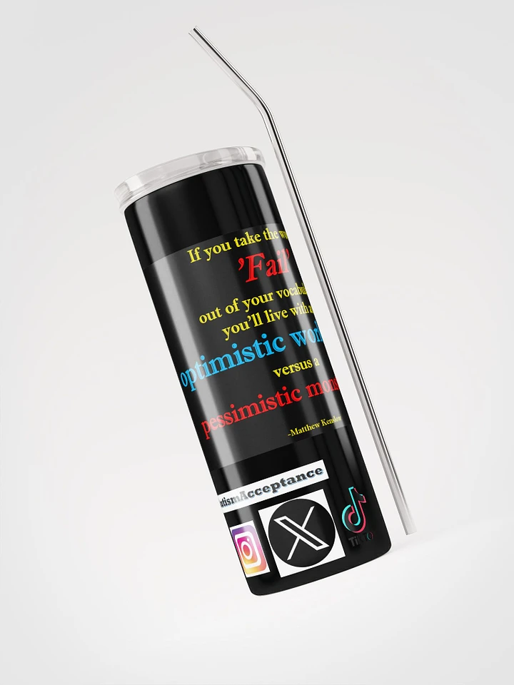 Stainless Steel Tumbler with Quote 3 product image (1)