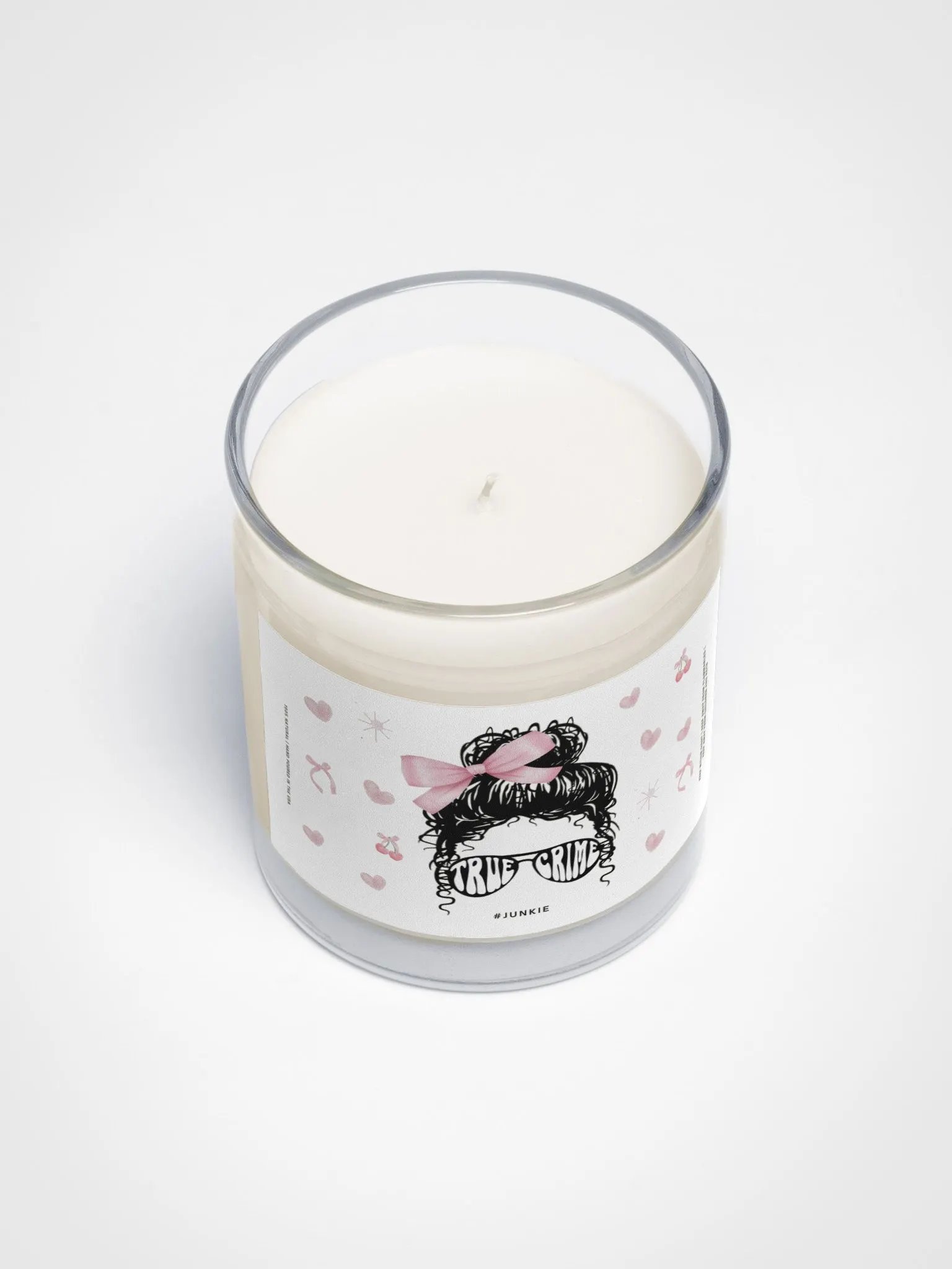 Funny gift for a godmother - Coquette true-crime junkie - Soy wax vegan candle product image (4)
