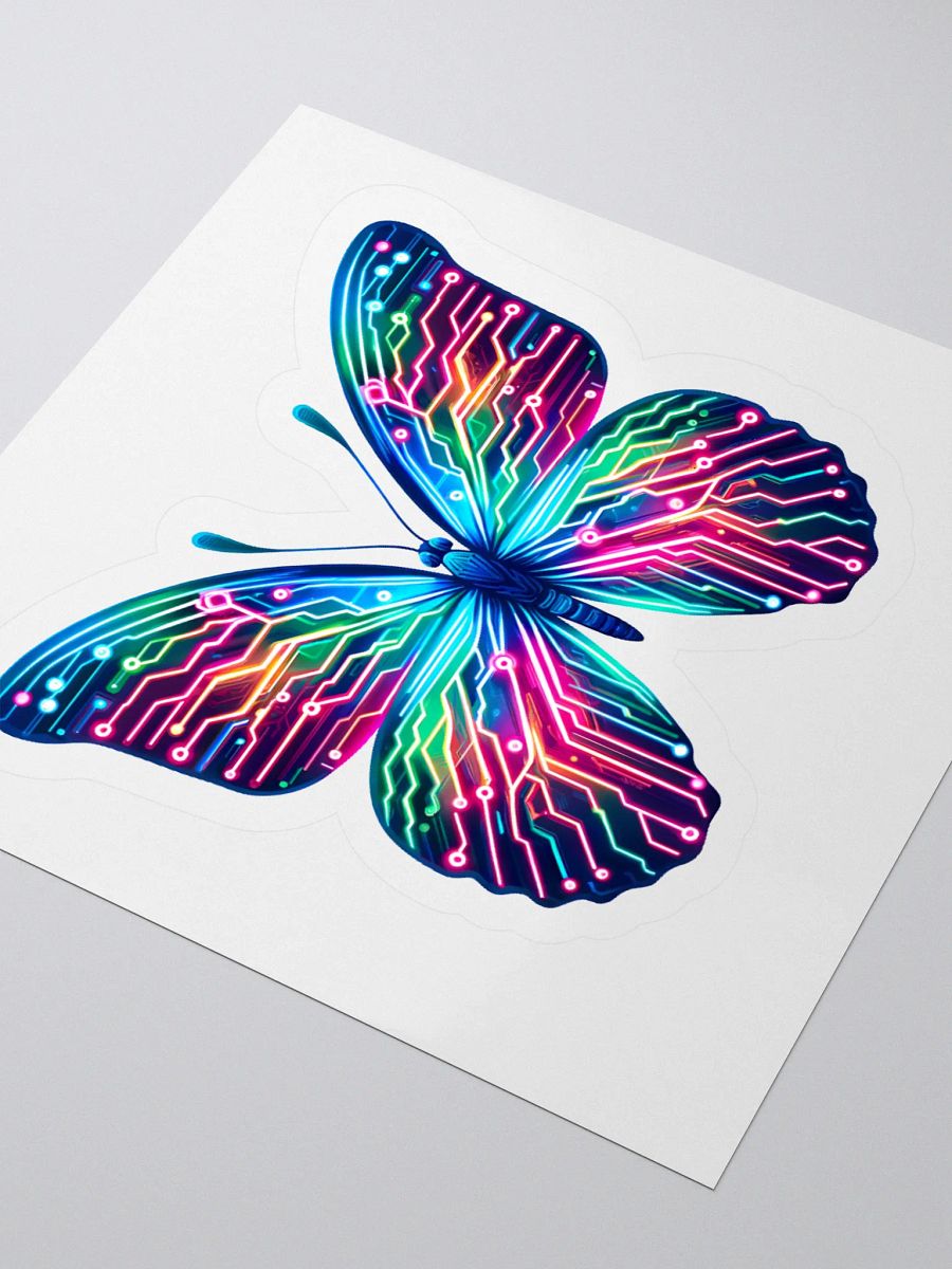 Neon Blue Butterfly Aesthetic Sticker product image (3)