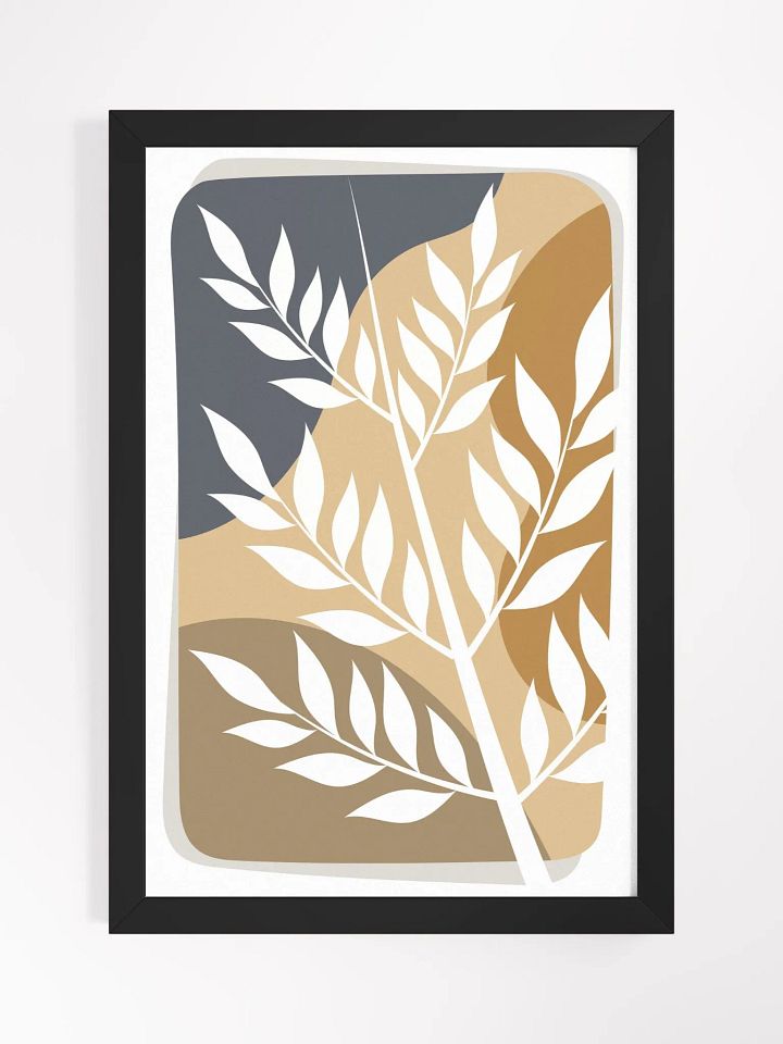 Modern Leaf Silhouette Framed Poster product image (1)