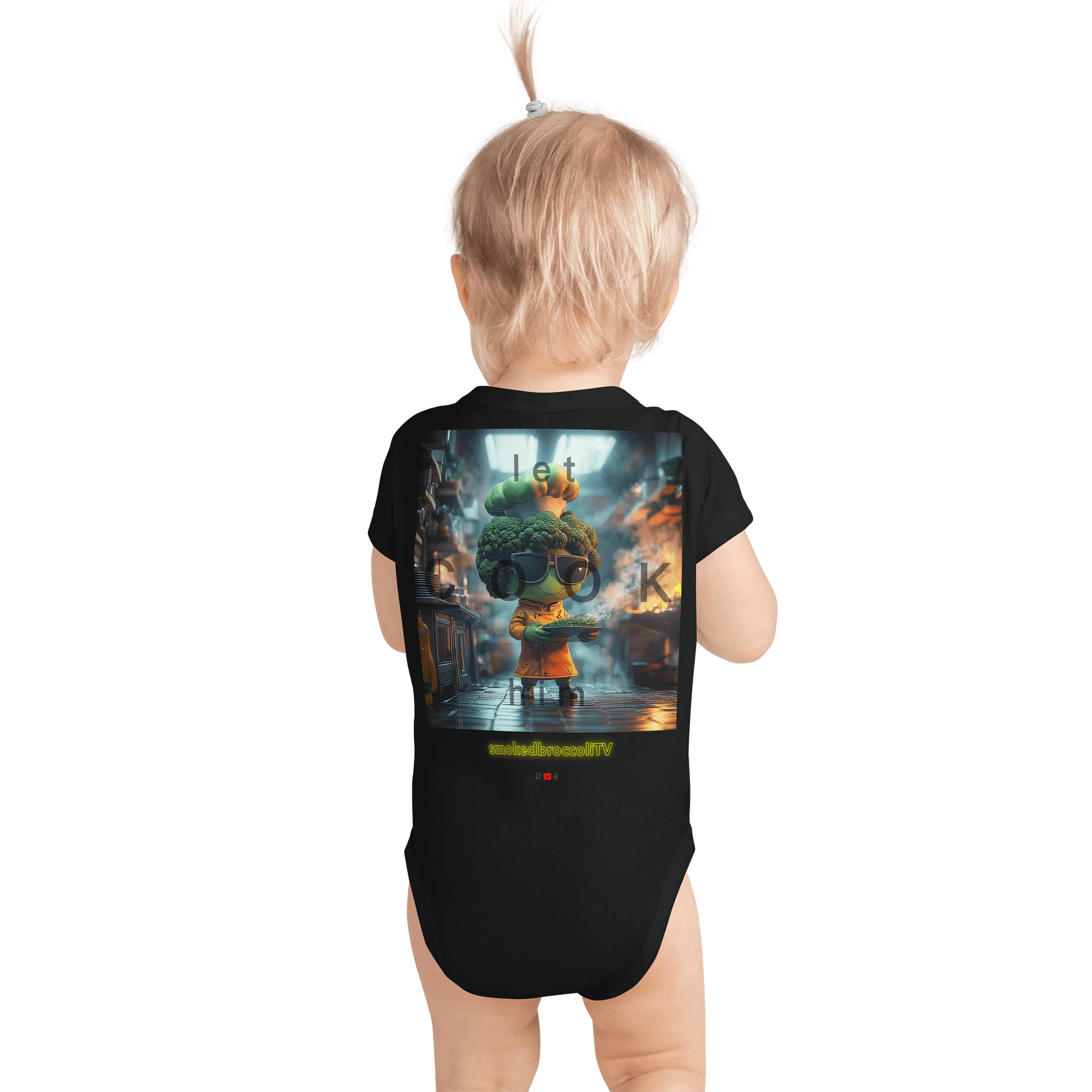 LET HIM C O O K baby onesie product image (4)