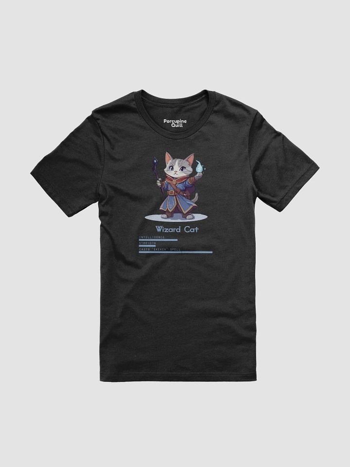 RPG Wizard Cat unisex short sleeve T-shirt for gamers and cat lovers product image (3)