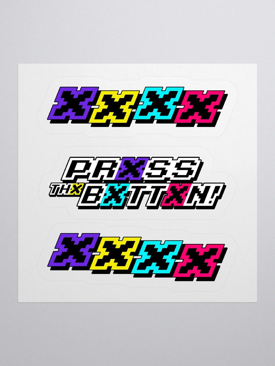 Prxss Thx Bxttxn! Sticker Set product image (9)