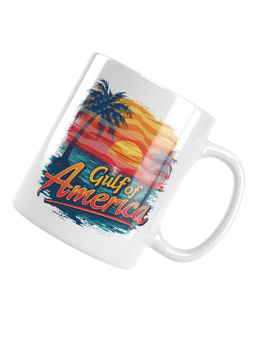 The Gulf of America with Sunset Flag Mug product image (10)