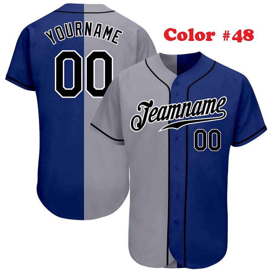 Authentic Baseball Jersey, Custom Baseball Jersey, Personalized Sport Jersey, Straight Lines 2 Color Left Right product image (9)