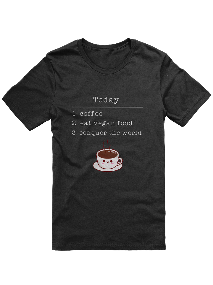 “Vegan Conquers the World” Unisex Black T-Shirt product image (1)