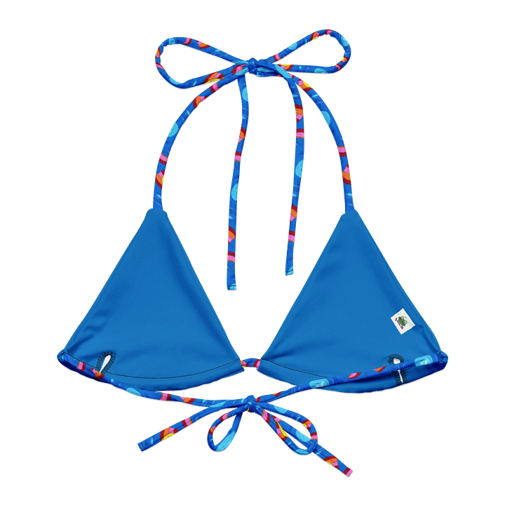 Fish style (art by Dina R.) acrylic painting picture - Recycled Padded String Bikini Top product image (2)