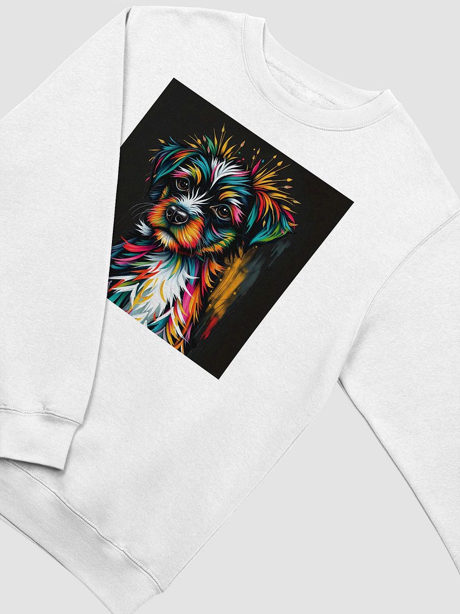 Vibrant fuzzy puppy Abstract Crewneck Sweatshirt product image (3)