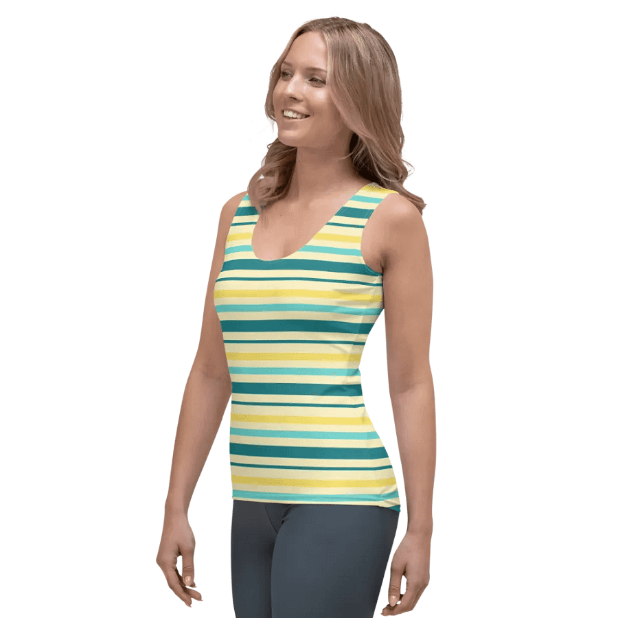 Key Lime Stripes Women's Tank Top product image (5)