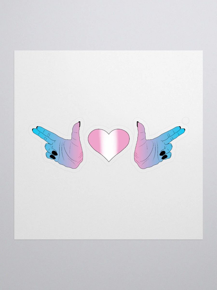Finger Guns (trans flag) Sticker product image (4)