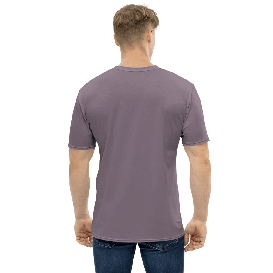 Plain Faded Orchid Grey Soft Summer Men's Crewneck Polyester Heavyweight Premium T-Shirt by Treasure Pie product image (3)