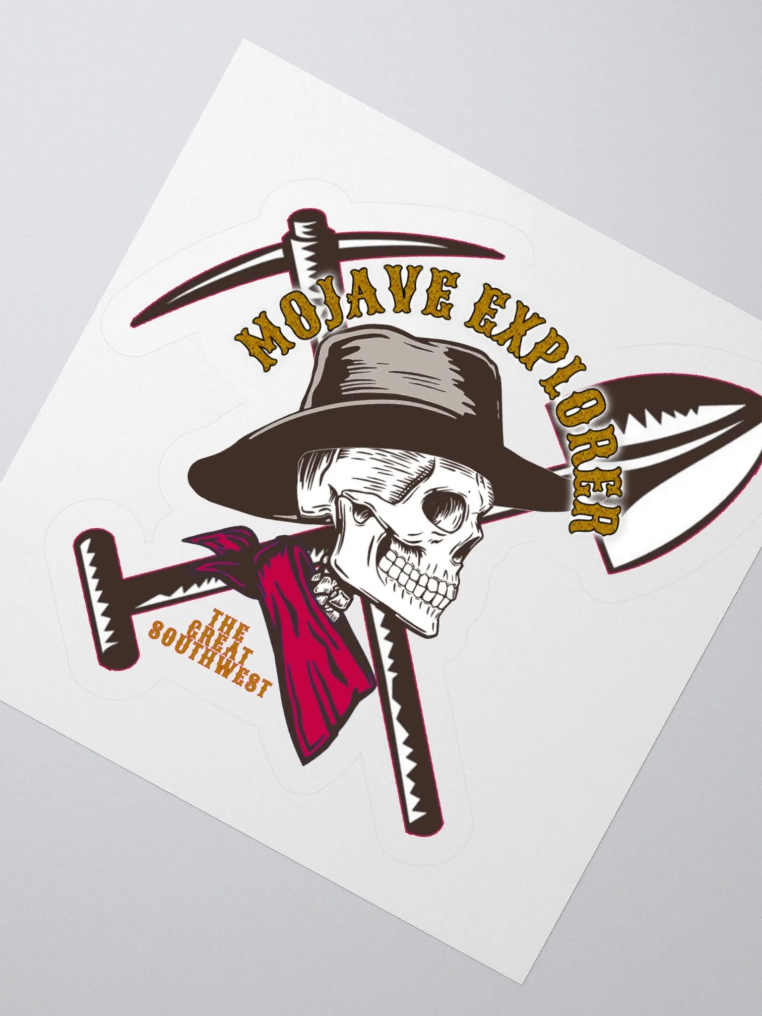 Mojave Explorer Skull Miner Sticker product image (2)