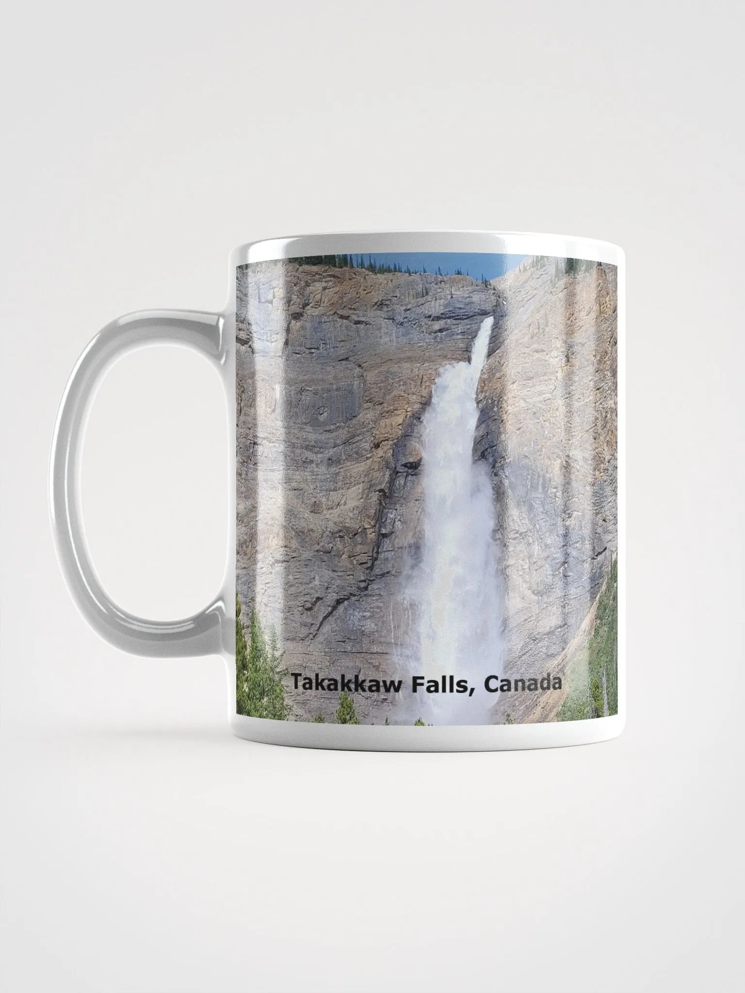 White Glossy Mug - Takakkaw Falls product image (6)