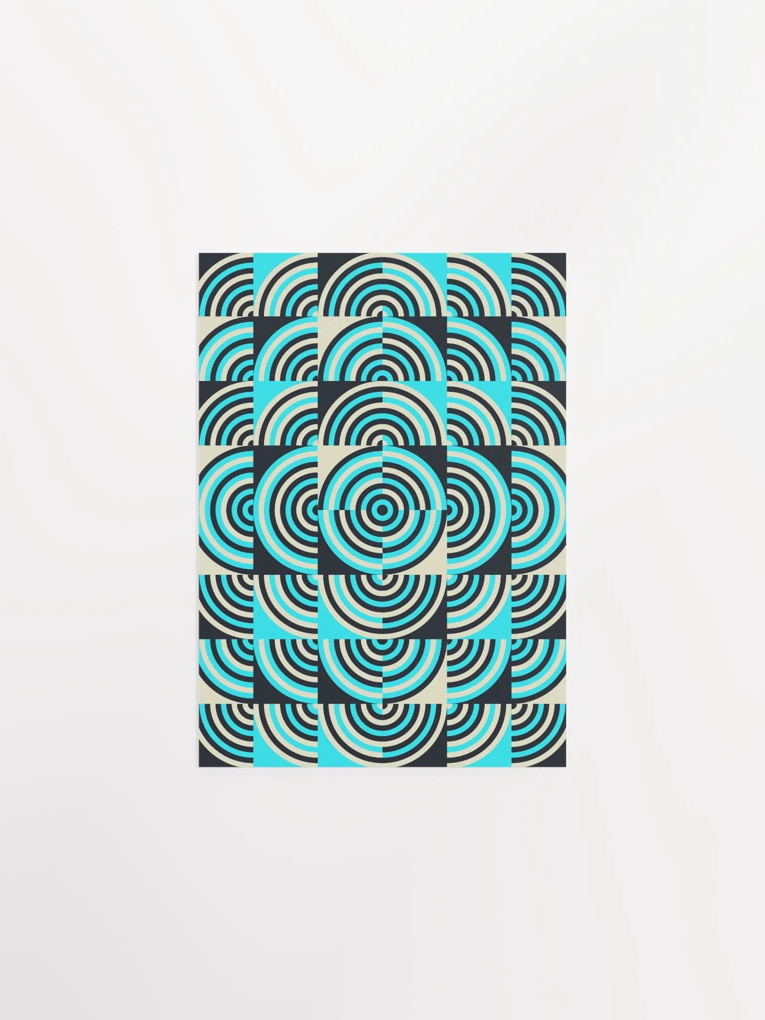 Cyan Geometric Pattern Print product image (1)