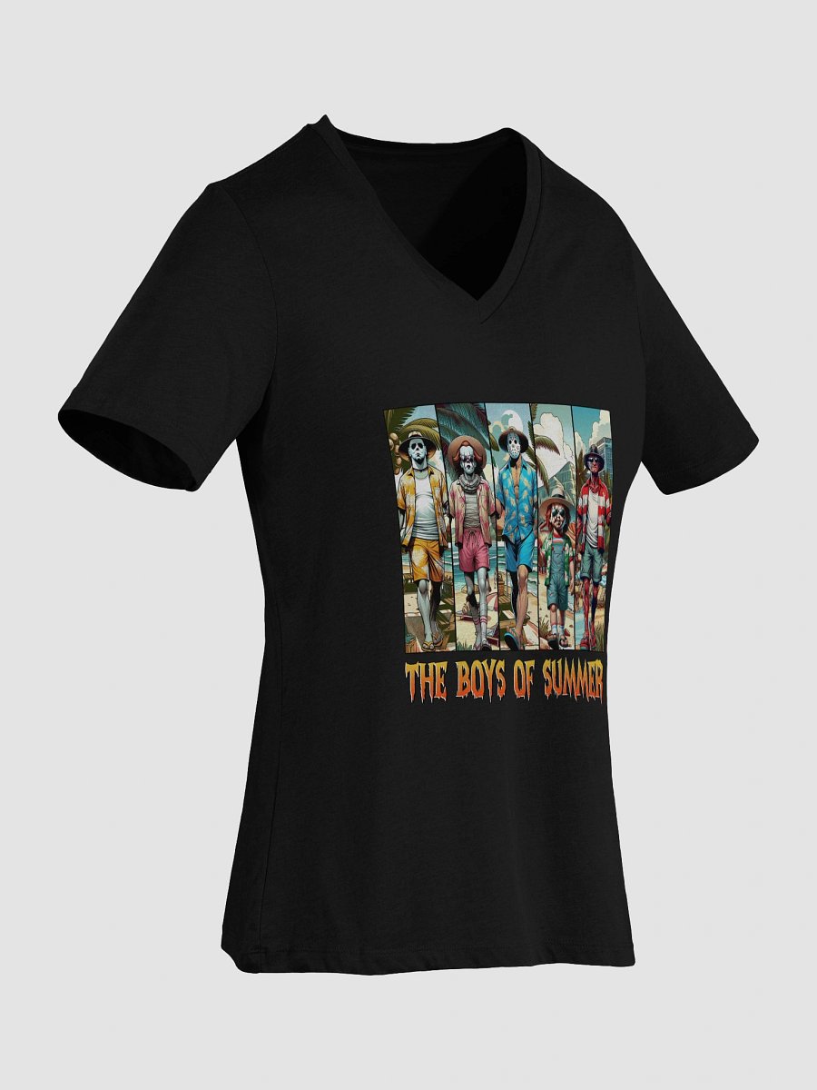 Tropical Masked Summer Vibe V-Neck Tee product image (7)