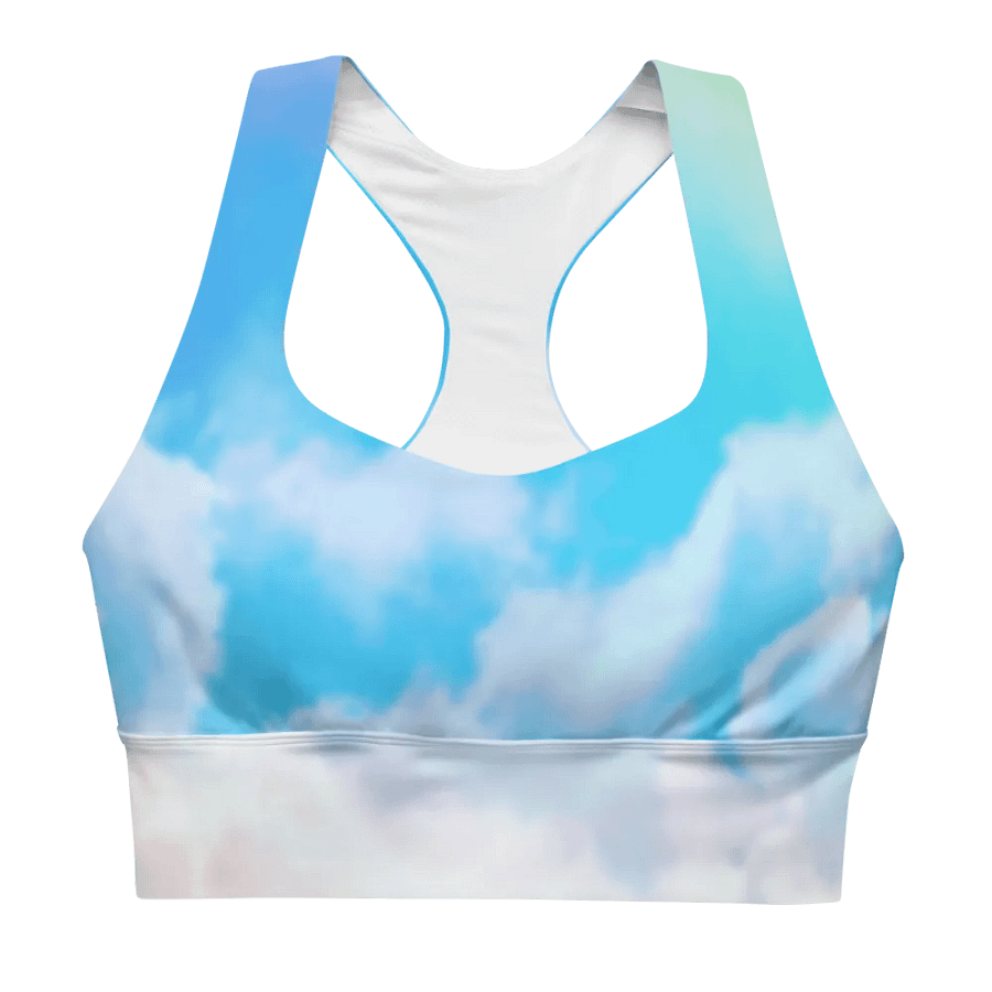 Blur cloud rainbow Design Longline Sports Bra - v6 product image (8)