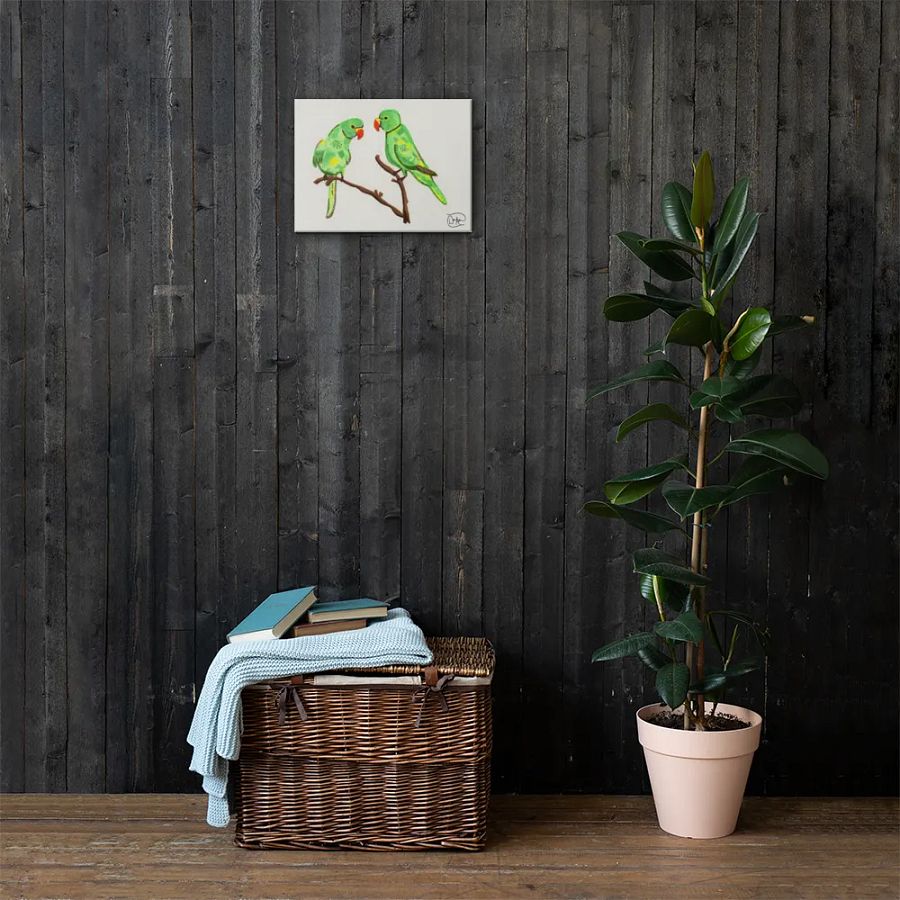 Birbs at the Window Watercolour Canvas product image (3)