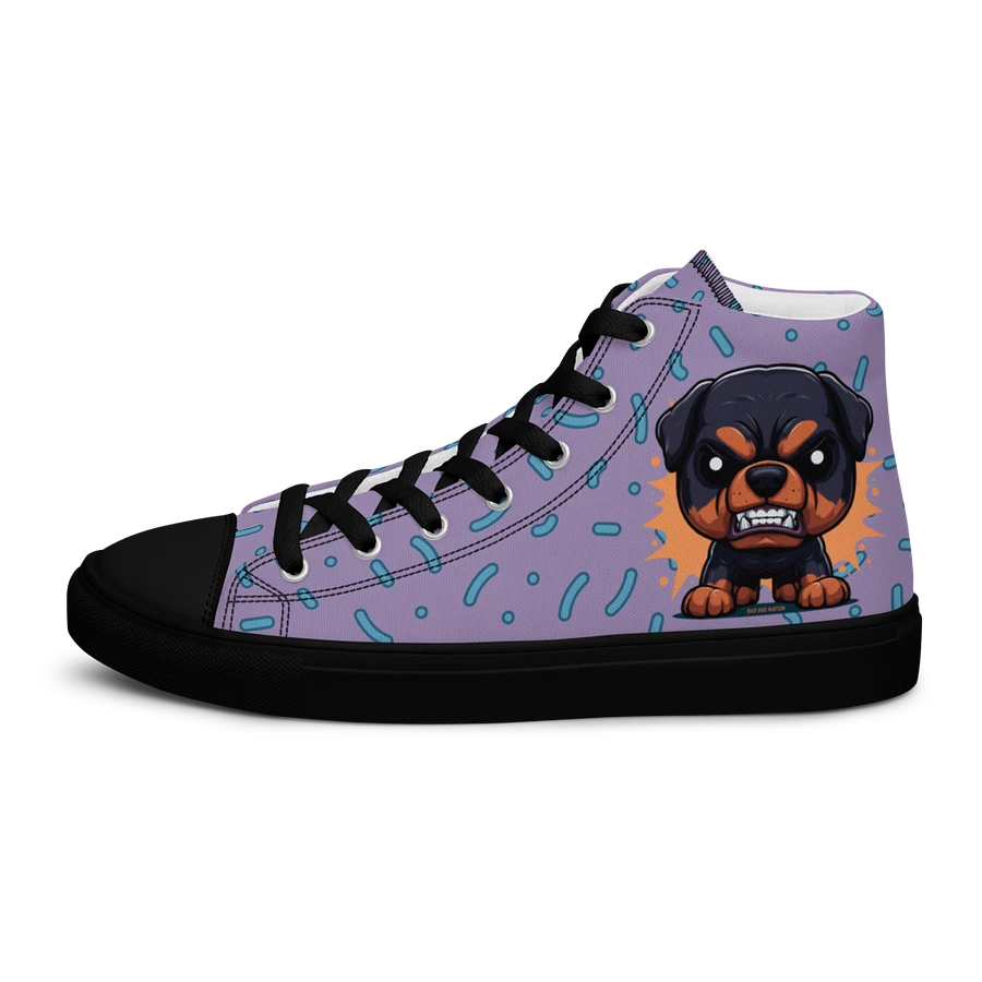 Rottweiler Angry Pup - Women's High Top Canvas Shoe product image (7)