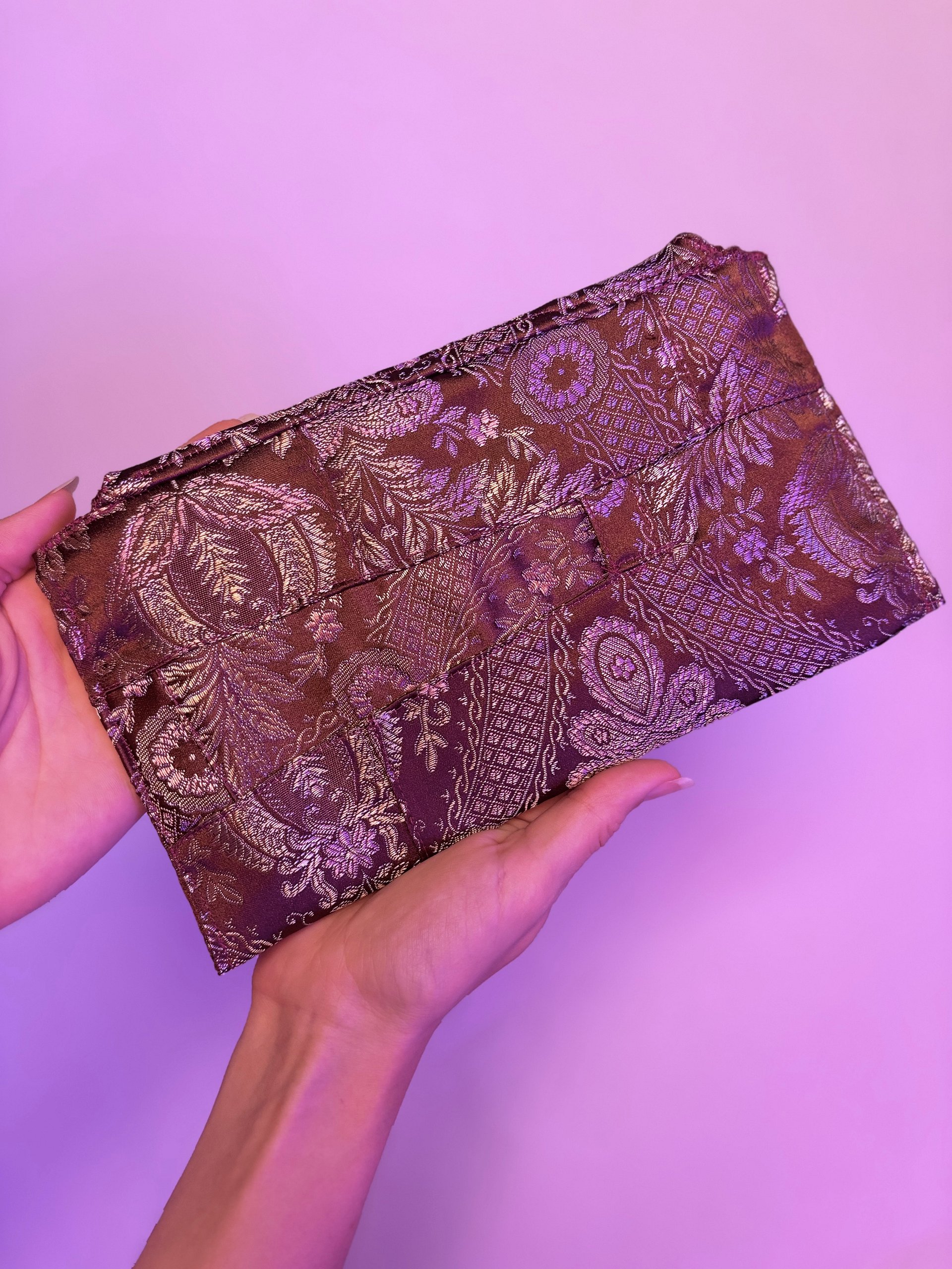 Franken Envelope Clutch (Floral Coper Gold and Purple) product image (2)