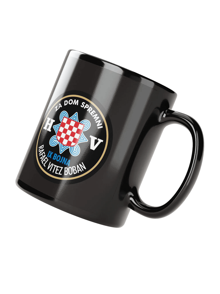 Patriotic Emblem Black Mug IX BOJNA HOS RAFAEL VITEZ BOBAN product image (4)