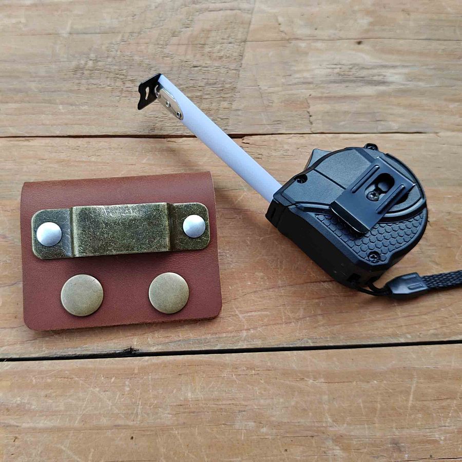 Leather Tape Measure Holster, Heavy Duty Tape Measure Holder for belt product image (5)