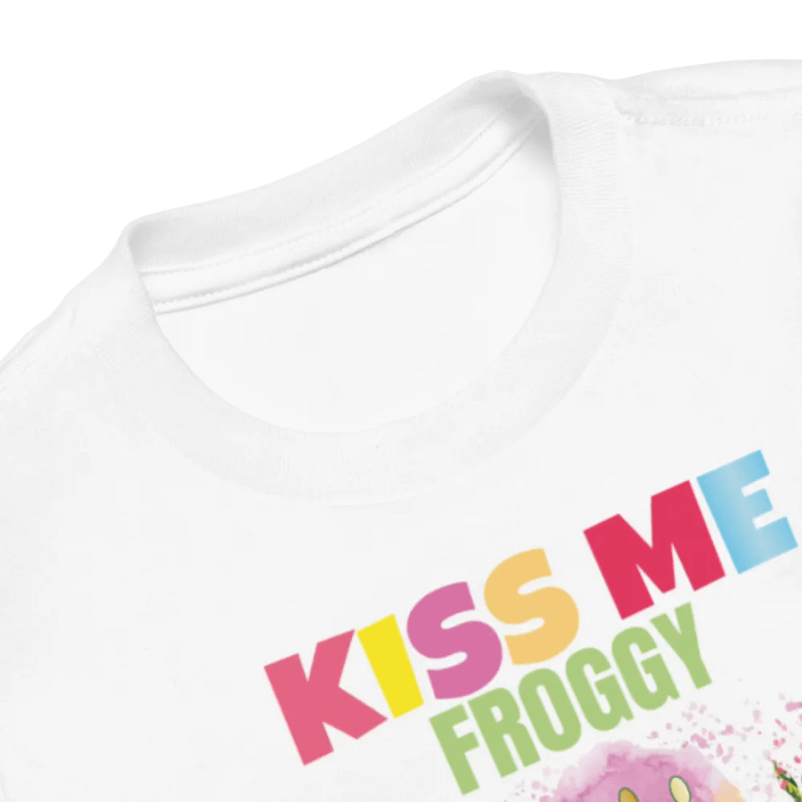 Kiss Me Froggy Colorful Funny Kids T-Shirt – Trendy Bella + Canvas Toddler Funny Shirt product image (9)